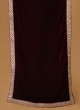 Classic Designer Maroon Velvet Dupatta